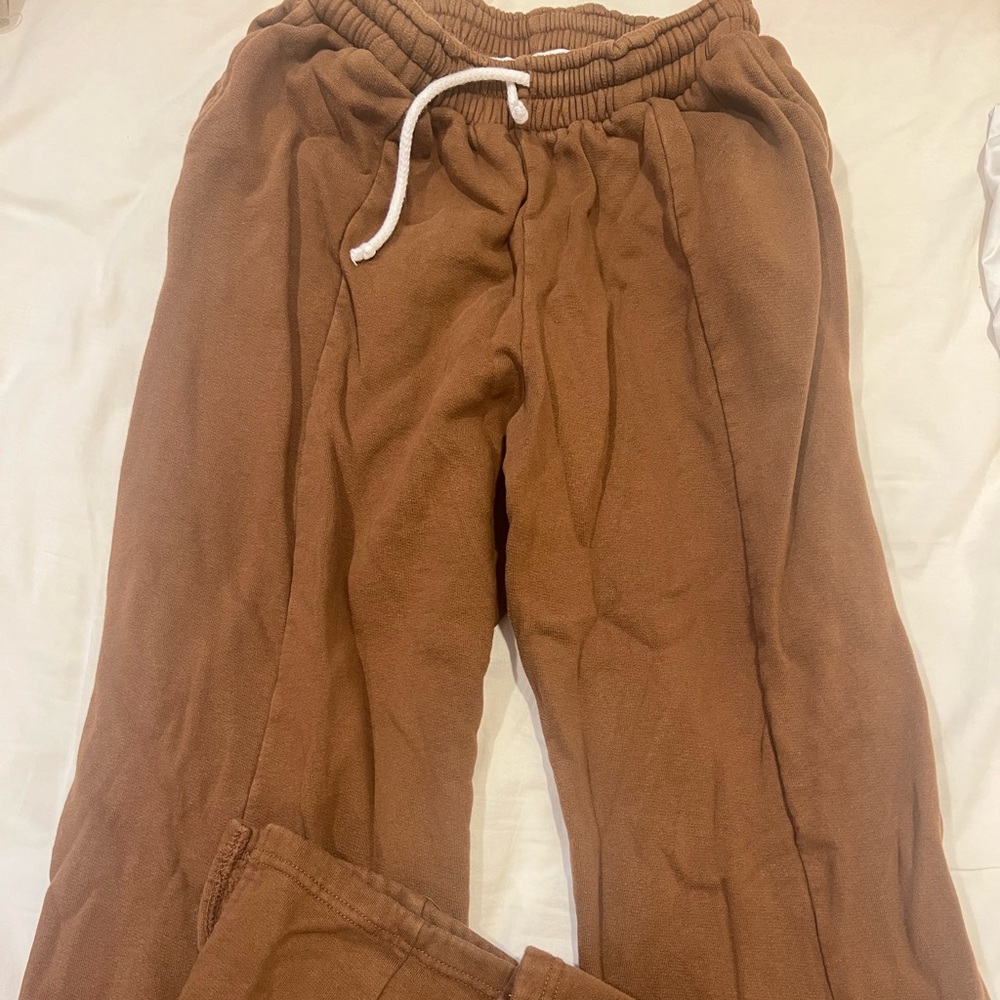Heavy manners straight leg sweatpants in Brownie